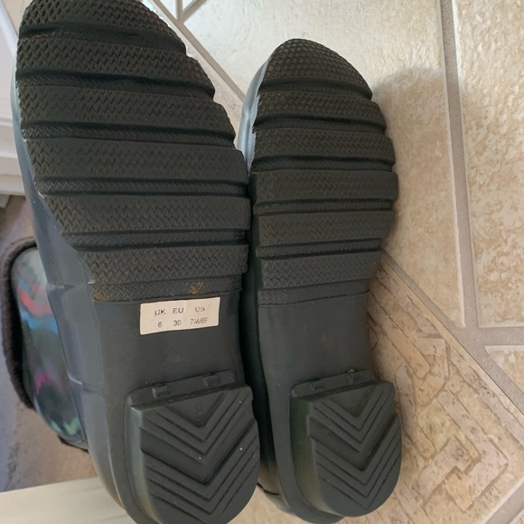 HUNTER  BOOTS & Socks WOMENS SIZE 7 - Picture 4 of 14